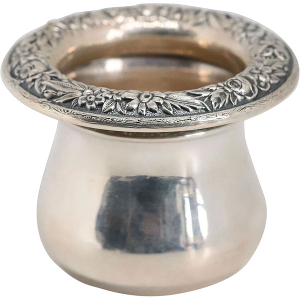 Vintage American S.  Kirk & Son Sterling Silver Repousse Toothpick Holder