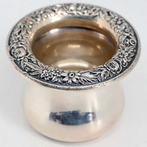 Vintage American S.  Kirk & Son Sterling Silver Repousse Toothpick Holder