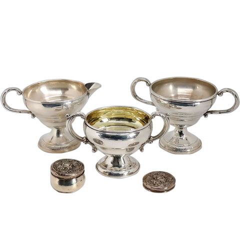 Five American Dominick & Haff & Wolfenden Sterling Silver Hollowware Pieces