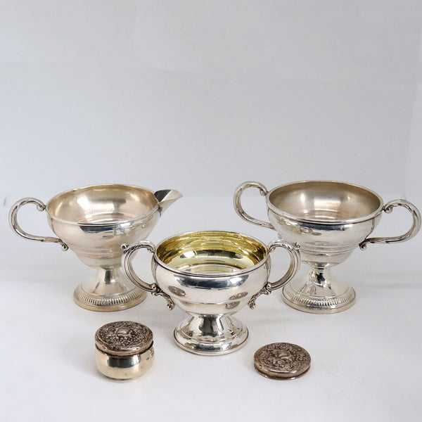Five American Dominick & Haff & Wolfenden Sterling Silver Hollowware Pieces
