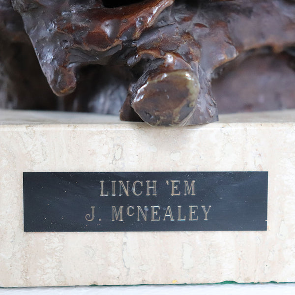 JAMES McNEALEY Western Bronze Sculpture, Linch 'Em, 1/10