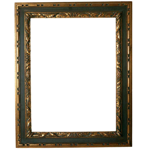 Parcel Gilt and Black Molded Mirror/Painting Wall Frame