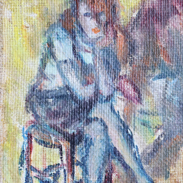 REIDAR BJORN WIVESTAD Oil on Canvas on Artist Board Painting, Portrait of a Lady