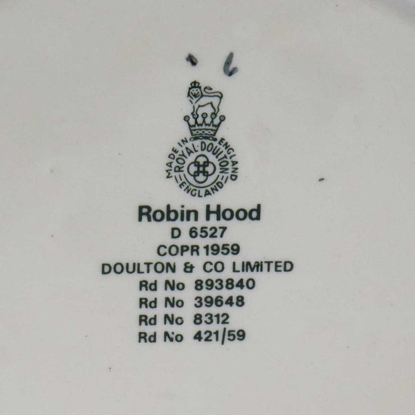Large Vintage English Royal Doulton Porcelain Robin Hood D6527 Character Jug