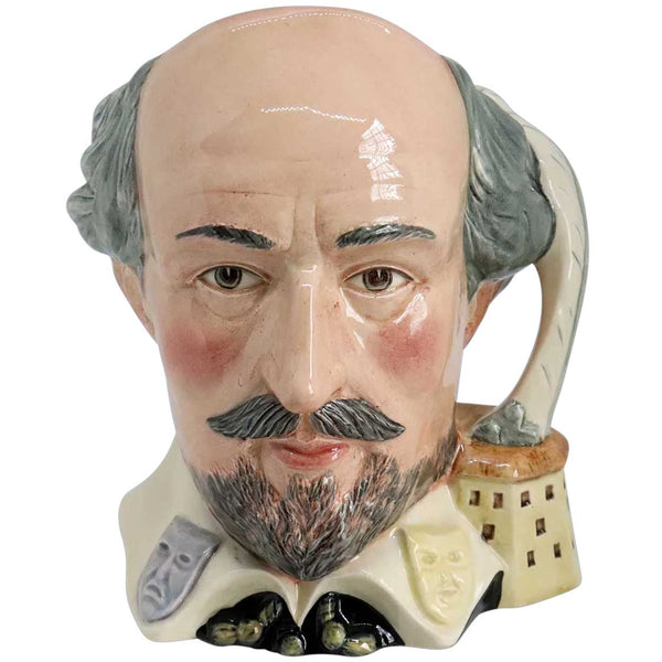 Large Vintage English Royal Doulton Porcelain William Shakespeare D6689 Character Jug