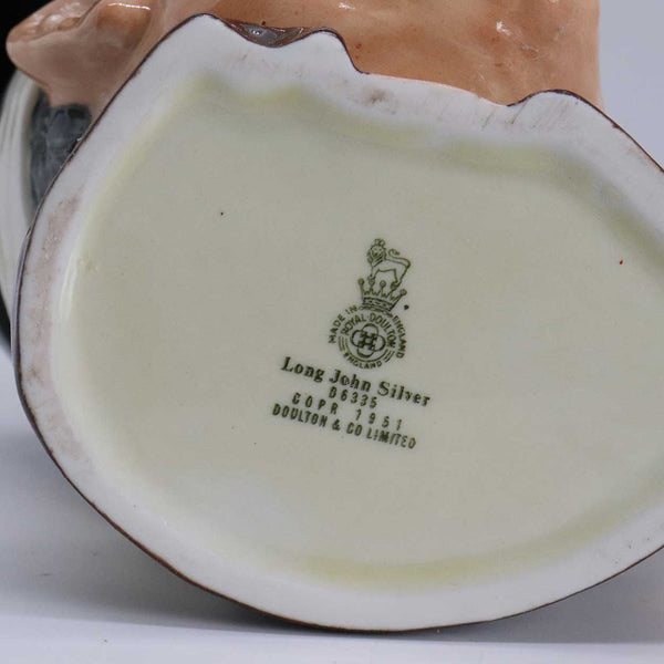 Large Vintage English Royal Doulton Porcelain Long John Silver D6335 Character Jug
