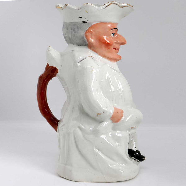English Victorian Staffordshire Pottery Figural Mr. Punch Toby Jug
