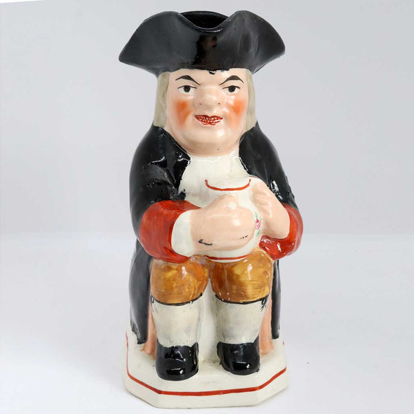 English Victorian Staffordshire Pottery Figural Toby Jug