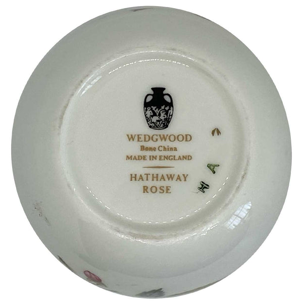 Vintage English Wedgwood Gilt and Bone China Hathaway Rose Bud Vase