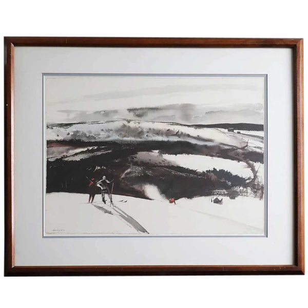 Vintage ANDREW WYETH Lithograph Print, Zoar Valley