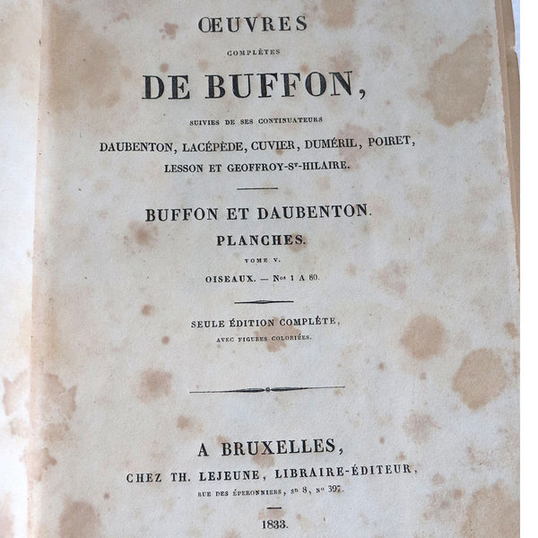 French Book: Oeuvres Complètes de Buffon by Buffon and Daubenton, Vol. 5