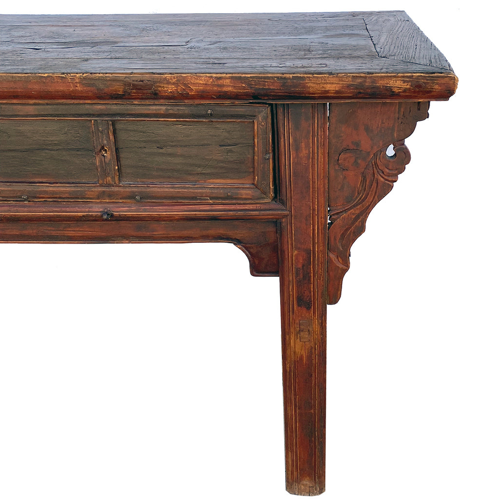 Long Chinese Qing Pine Console Hall Table