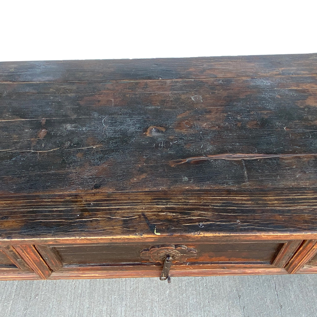 Long Chinese Qing Pine Console Hall Table