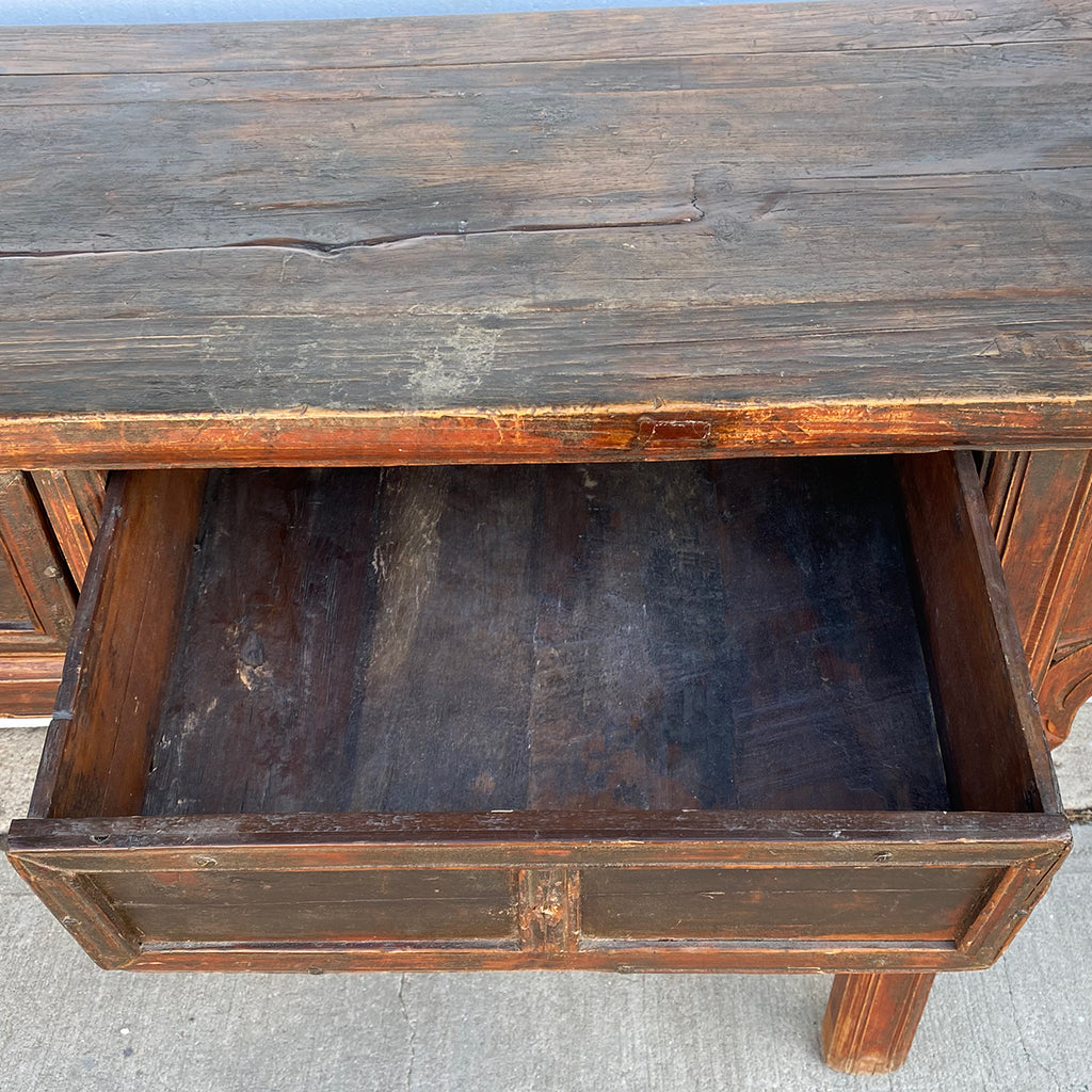 Long Chinese Qing Pine Console Hall Table