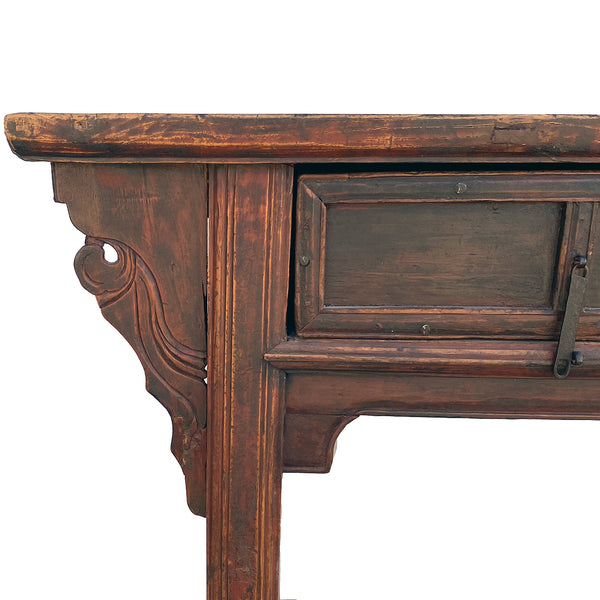 Long Chinese Qing Pine Console Hall Table