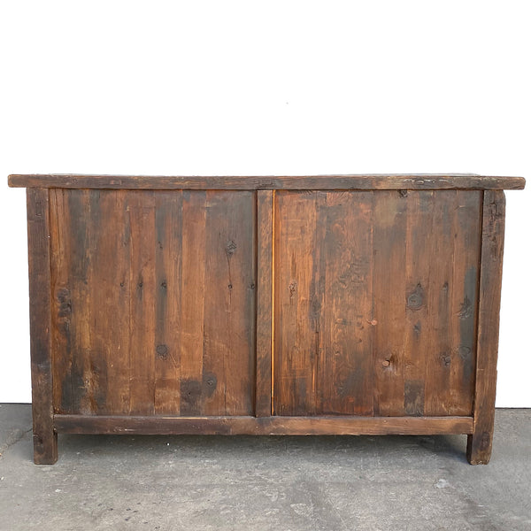 Chinese Qing Dynasty Pine Paneled Sideboard Cabinet