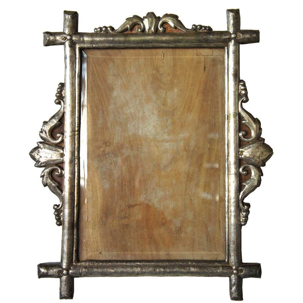 Rare Pair of Indo-Portuguese Silver and Teak Picture Frames