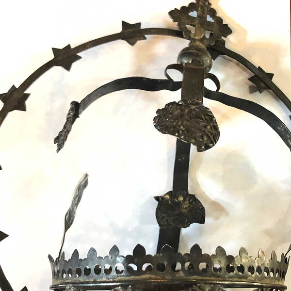 Indo-Portuguese Colonial Silver Santos Crown and Halo