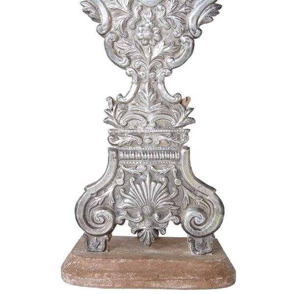 Pair of Indo-Portuguese Baroque Style Silver over Teak Reliquaries