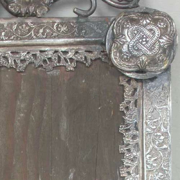 Small Indo-Portuguese Silver Mounted Wood Frame