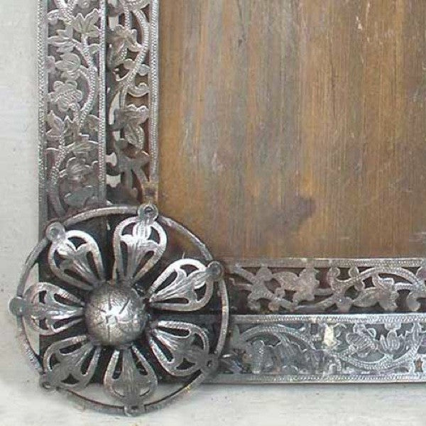 Small Indo-Portuguese Hand Chased Silver Mounted Frame