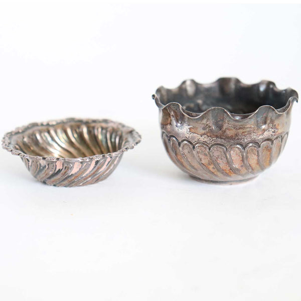 Two Small English Victorian Sterling Silver Bowls