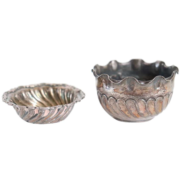 Two Small English Victorian Sterling Silver Bowls