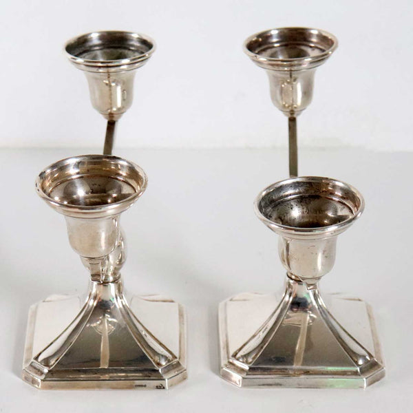 Pair of Vintage American Elgin Silver Company Sterling Silver Two-Arm Candelabra