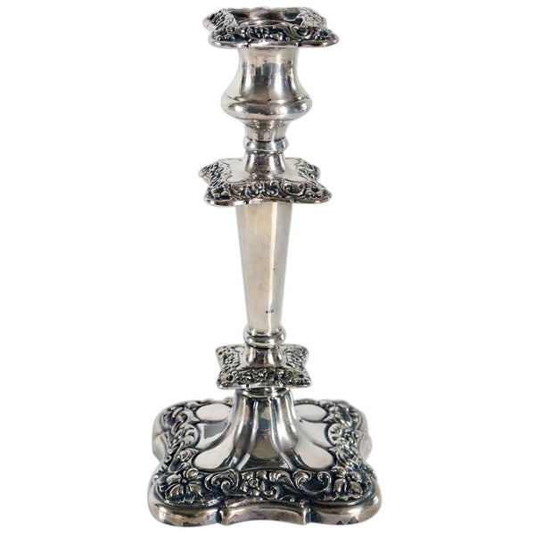 Vintage American Rococo Revival Silverplate Candlestick