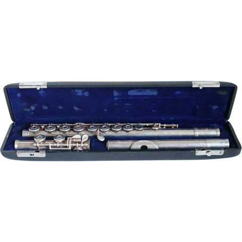 Vintage American Gemeinhardt Cased M3S Solid Silver and Silverplate Open Keys Flute