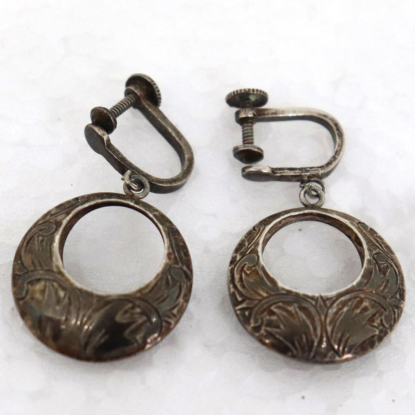 Collection of Vintage Thai/Siam Silver and Black Niello Jewelry (7 pieces)
