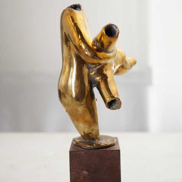 EDGAR BRITTON Polished Bronze Sculpture, Ballet Rescue