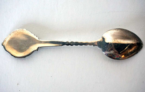Vintage English Silverplate and Enamel R.M.S. Queen Mary Souvenir Spoon
