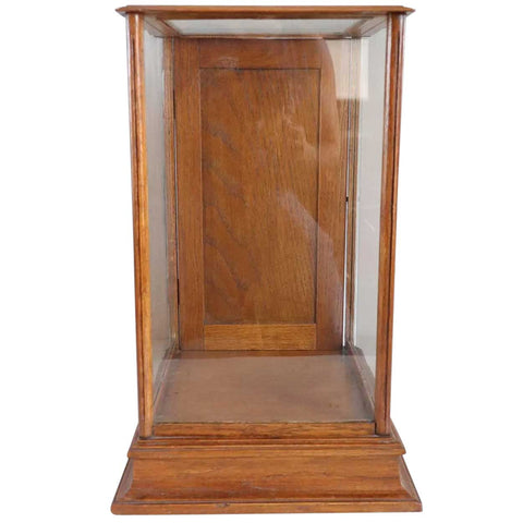 Small American Oak and Glass Table-Top Display Case