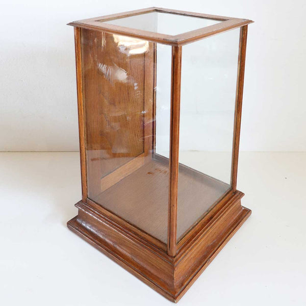 Small American Oak and Glass Table-Top Display Case