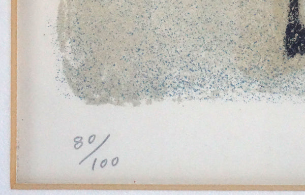 KUMI SUGAI Color Lithograph Print, Animal in the Snow, 80/100