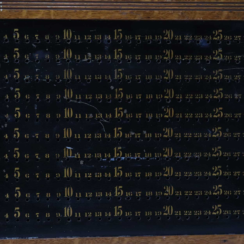 Pin Pool Scoreboard American Brunswick-Balke-Collender Co. Quarter Sawn Oak Billiards Pin ...