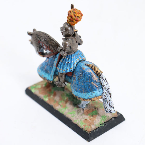 German Painted Tin Alloy Medieval Knight on Horseback Miniature Figure