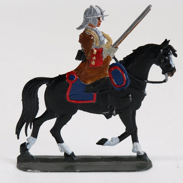 Vintage German Painted Lead Soldier on Horseback Miniature Toy Figure
