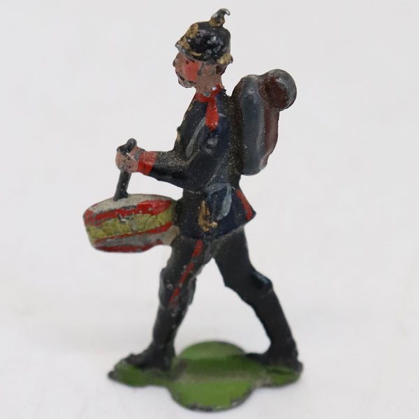 Vintage British Painted Lead Military Toy Soldier Drummer Figure
