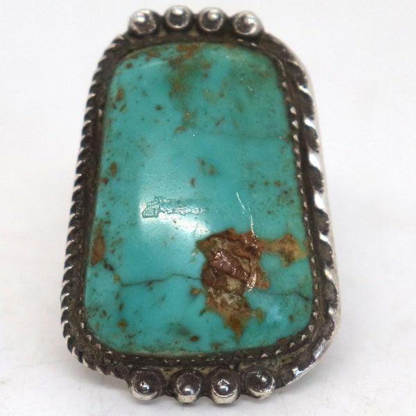 Vintage Native American Navajo Roy Buck Silver and Turquoise Ring