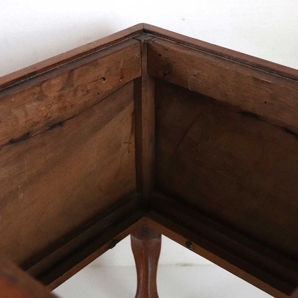 French Provincial Walnut Copper Lined Square Planter Stand