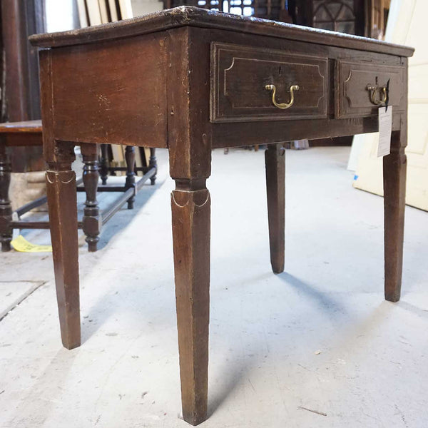 Portuguese Chestnut Two-Drawer Side Table