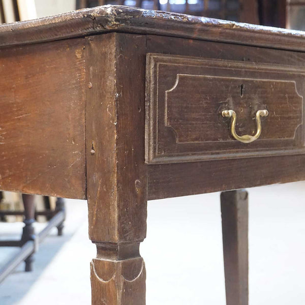 Portuguese Chestnut Two-Drawer Side Table