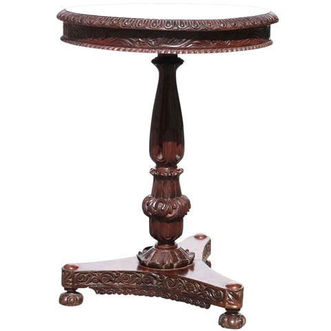 Anglo Indian William IV Rosewood Round Tilt-top Side Table