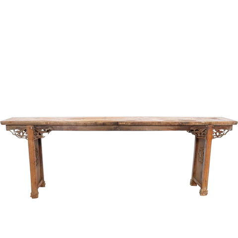 Long Chinese Ming Style Walnut Console Altar Table