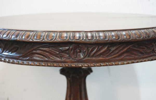 Anglo Indian William IV Style Rosewood Round Tilt-top Pedestal Side Table