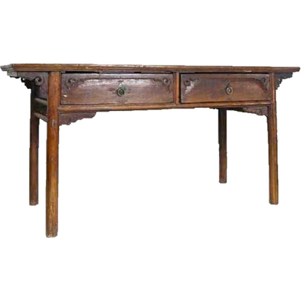 Chinese Shanxi Province Cypress and Pine Drawing Table