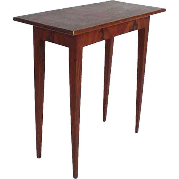 Swedish Gustavian Style Faux Grain Tapered Leg Side Table
