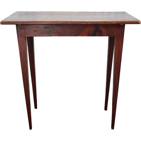 Swedish Gustavian Style Faux Grain Tapered Leg Side Table